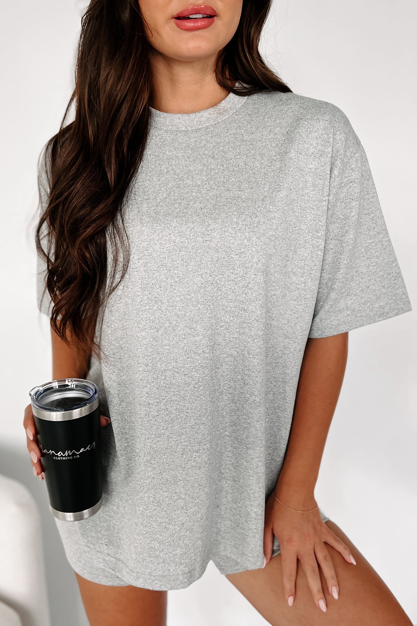 Trying To Unwind Oversized T-Shirt (Heather Grey)